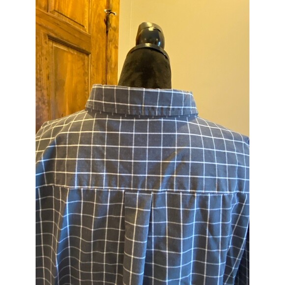 Croft & Barrow Men’s 3X Big &  Tall Gray Long Sleeved Plaid Buttondown Shirt - Picture 6 of 8